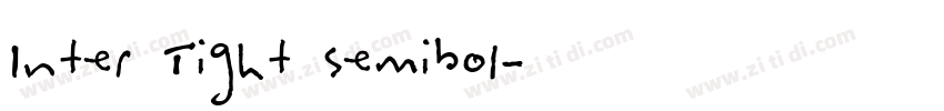 Inter Tight semibol字体转换